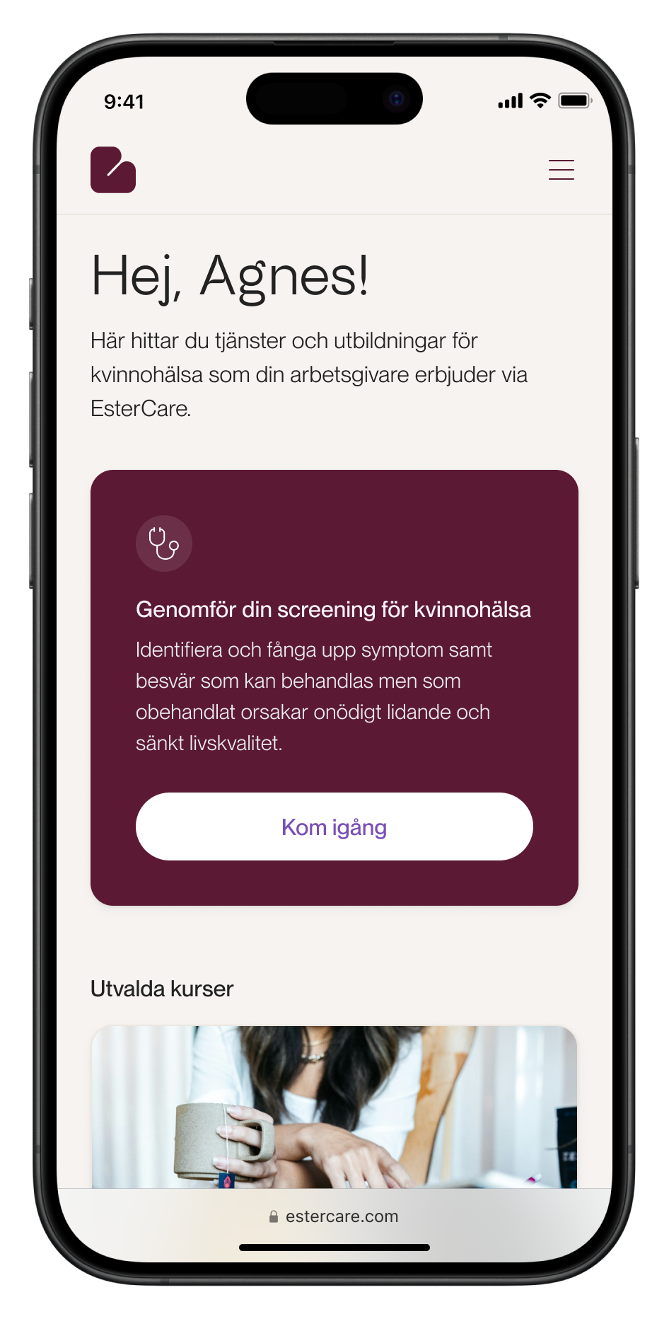 EsterCare för företag mobil