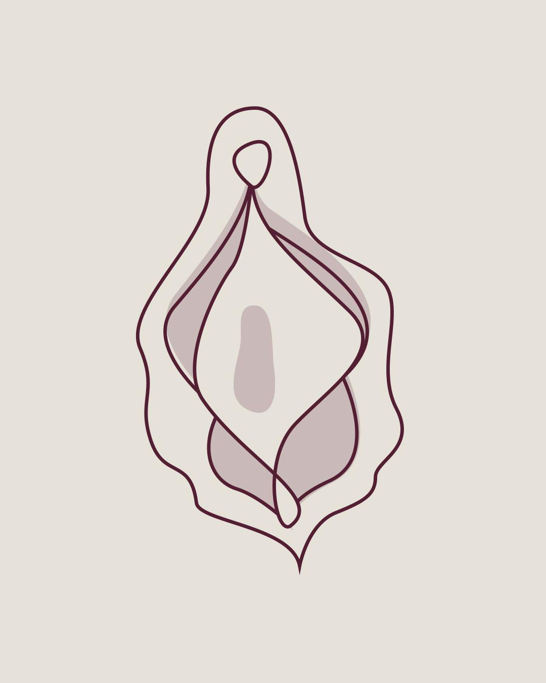 Illustration av en vulva 
